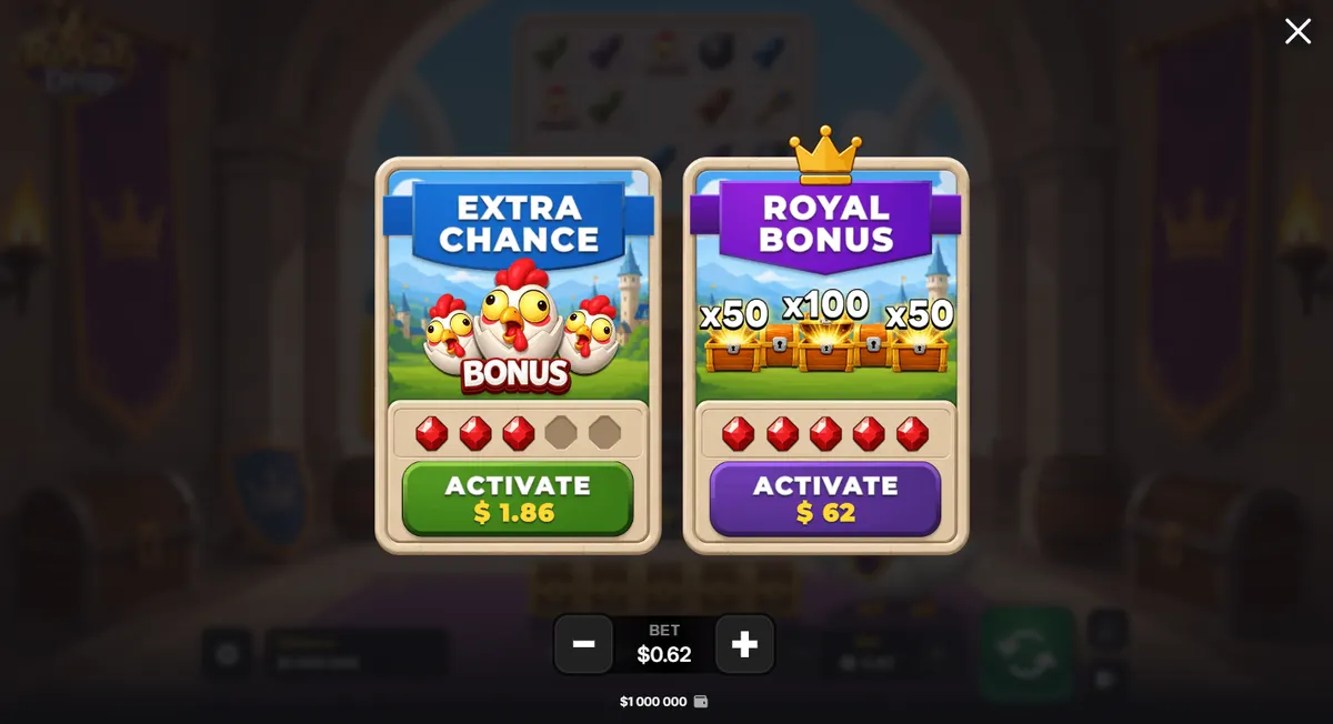 Royal Drop en cours de partie